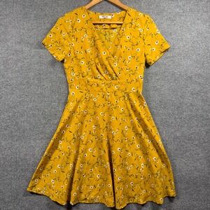 Meaneor dress Womens Small Daisy Floral Fit and Flare A-Line